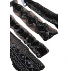 9744<br>Cinta elegante negro elastico<br>4 dise�os